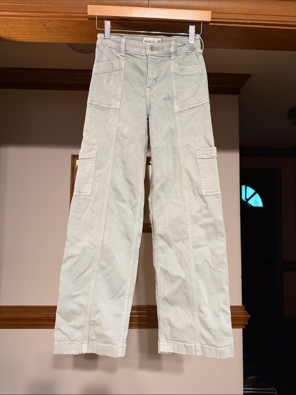 abercrombie kids light sage cargo pants